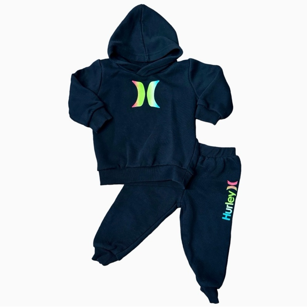 Hurley hoodie and sweat pants. Toddler size 12m